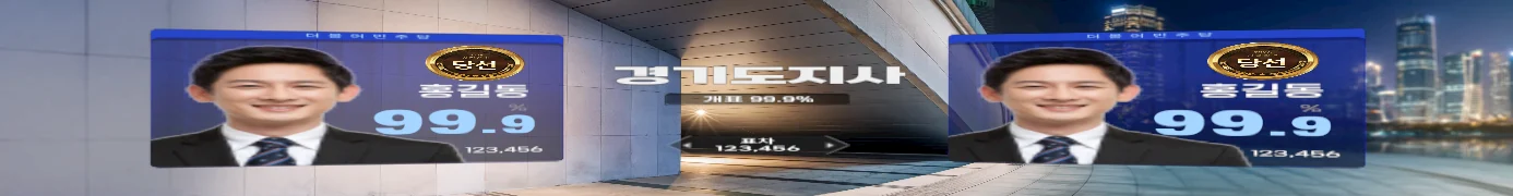 2026 지방선거 광역단체장 1위 후보 그래픽